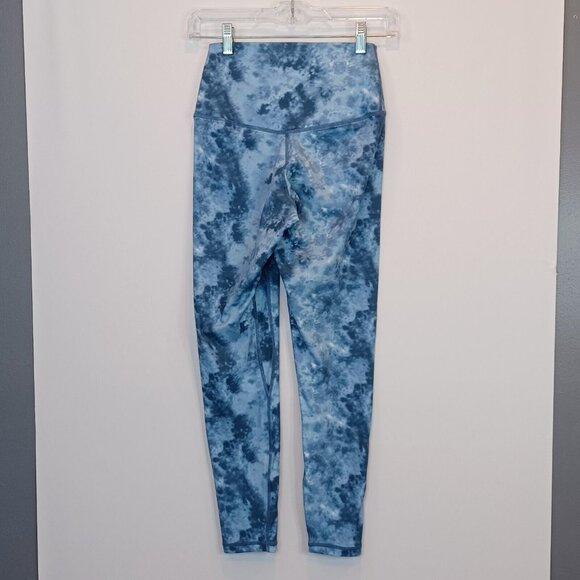 YUNOGA Sz S Ultra Soft High Rise Leggings Tummy Control Yoga Pants, Tie-dye Blue - Picture 5 of 11
